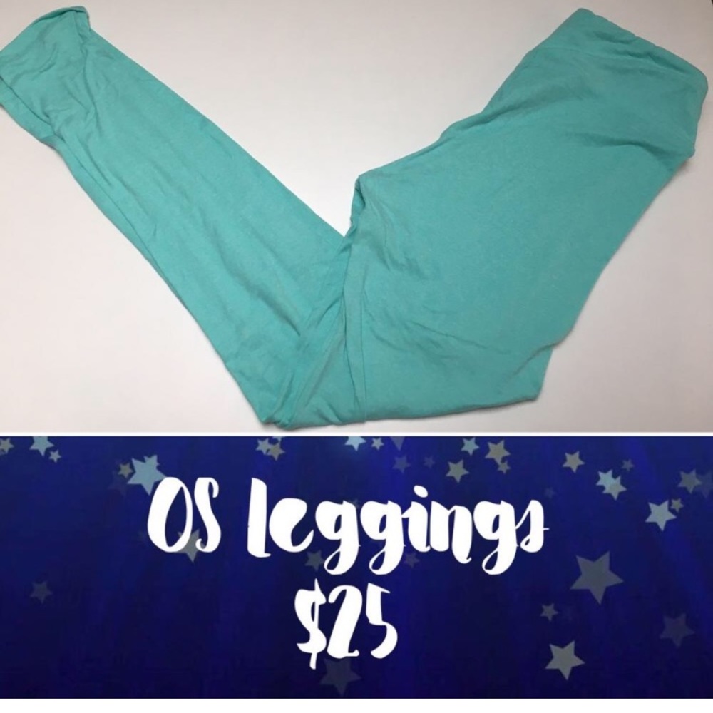 Turquoise Lula Roe One Size Leggings NWOT
